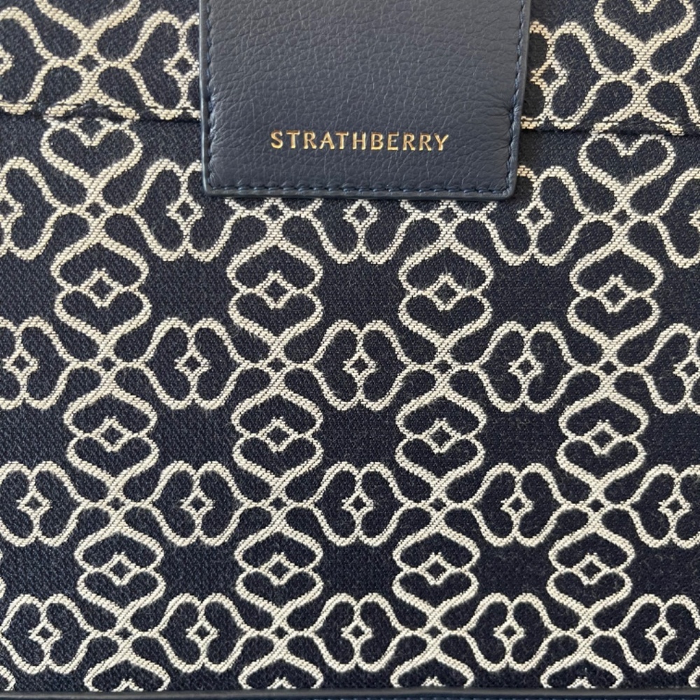 Strathberry Crescent Shoulder Leather & Monogram Bag - Picture 5 of 6